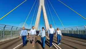 Presidente Lula, durante visita e cerimônia de abertura da Ponte da Integração Brasil–Paraguai