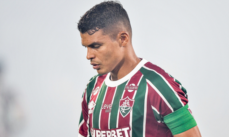 Thiago Silva durante partida entre Fluminense x Vasco, no estádio do Maracanã, pela Copa do Brasil