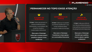 Bap discursa durante apresentação do balanço de 2025 do Flamengo