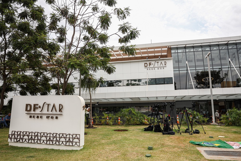 Fachada do hospital DF Star, onde Jair Bolsonaro está internado