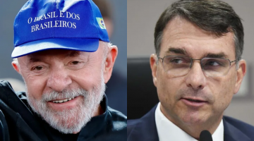 Fl&aacute;vio Bolsonaro e Lula