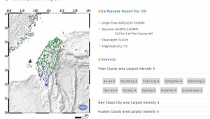 Mapa Terremoto Taiwan