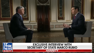 Marco Rubio, secretário de Estado do governo Trump, em entrevista à Fox News