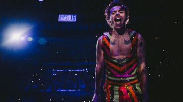 O cantor brit&acirc;nico Harry Styles durante show em Nova York