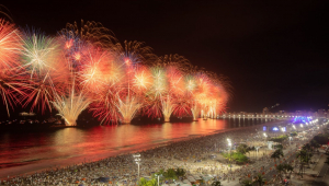 Festa de Réveillon em Copacabana, no Rio de Janeiro