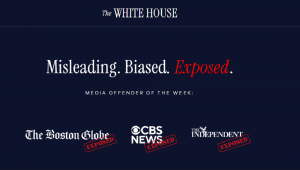 Página inicial do "Infrator da Mídia da Semana"