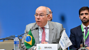 O Ministro Mauro Vieira participa da Reunião do Conselho do Mercado Comum, no contexto da LXVII Cúpula de Chefes de Estado do MERCOSUL e Estados Associados. Foto: Letícia Clemente/MRE.
