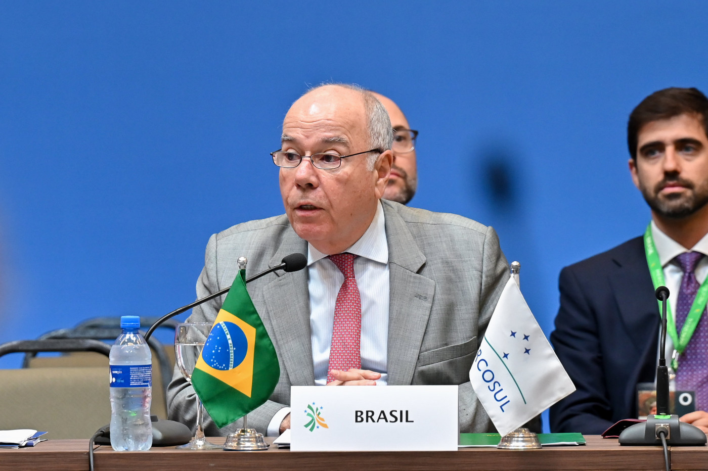 O Ministro Mauro Vieira participa da Reunião do Conselho do Mercado Comum, no contexto da LXVII Cúpula de Chefes de Estado do MERCOSUL e Estados Associados. Foto: Letícia Clemente/MRE.