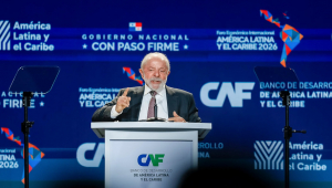 Lula, durante o Fórum Econômico Internacional da América Latina