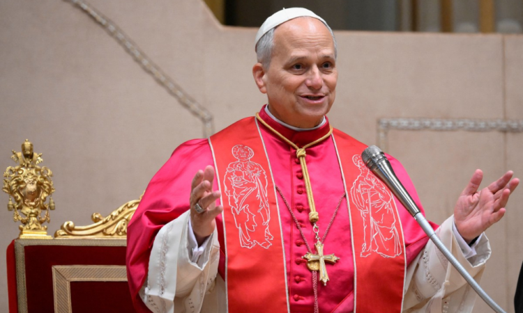 Papa Leão XIV discursa para os membros do Corpo Diplomático acreditados junto à Santa Sé, no Vaticano