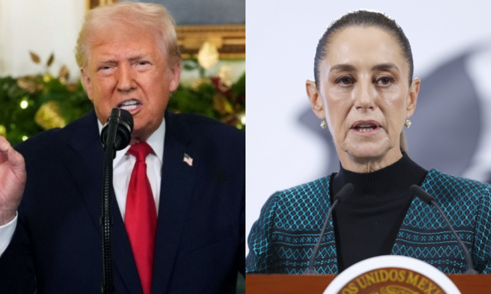 Trump afirma que, em todas as conversas que mantém com a presidente do México, Claudia Sheinbaum, oferece o envio de tropas americanas para combater o crime organizado