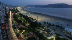 Orla da praia de Santos