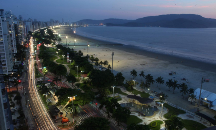 Orla da praia de Santos