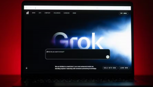 A janela de chat do chatbot Grok — Foto: Andrey Rudakov/Bloomberg