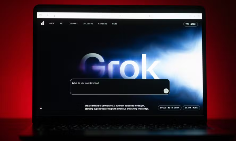 A janela de chat do chatbot Grok — Foto: Andrey Rudakov/Bloomberg