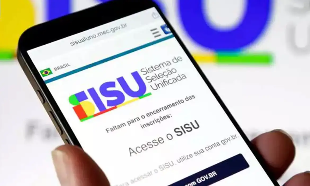 Sisu: Tela de celular com o site do sisu