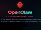 P&aacute;gina inicial do site da OpenClaw