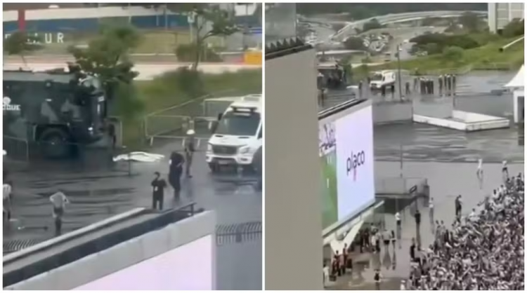 Caminhão do Batalhão de Choque atropela torcedor do Santos