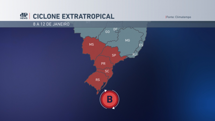 Ciclone no Rio Grande do Sul