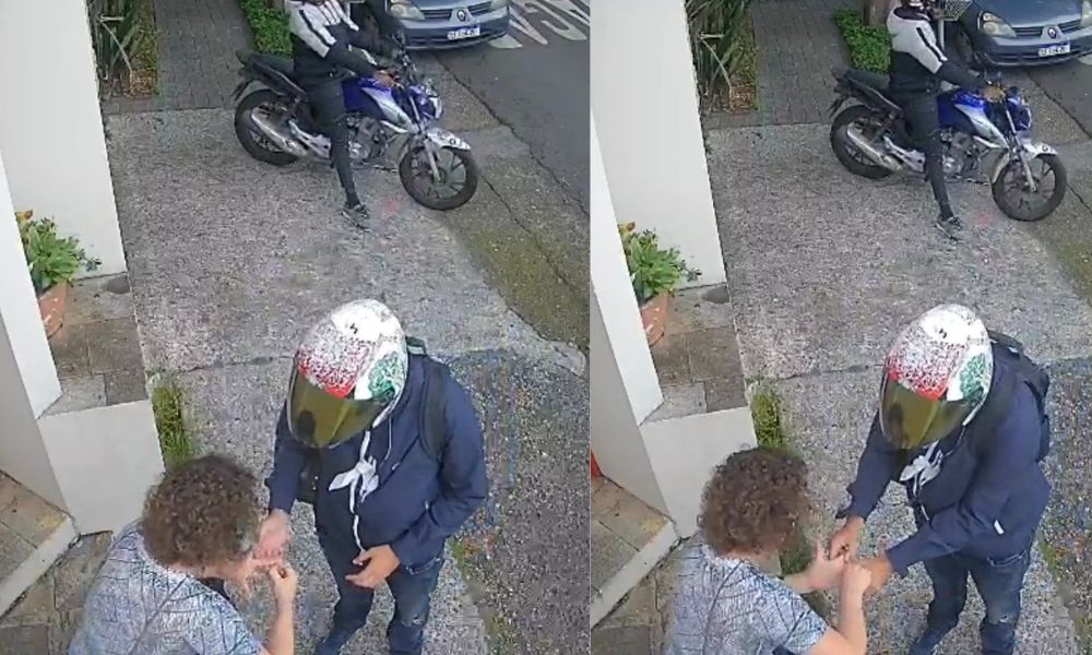 Assaltante tira aliança da mão da vítima