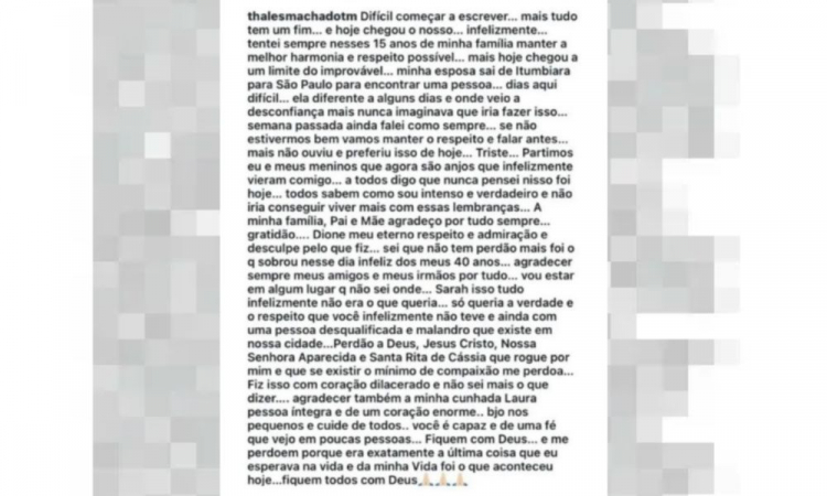 Carta Thales Machado