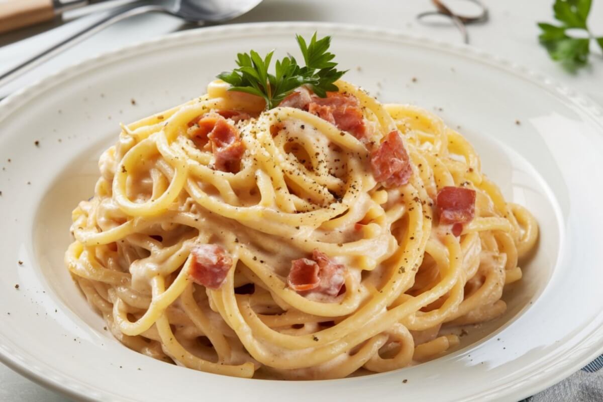 Espaguete à carbonara 