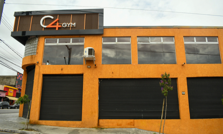 Fachada da Academia C4 Gym, no Parque São Lucas, na zona leste de São Paulo
