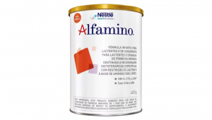 fórmula infantil Alfamino 400g, fabricada pela Nestlé Brasil Ltda.