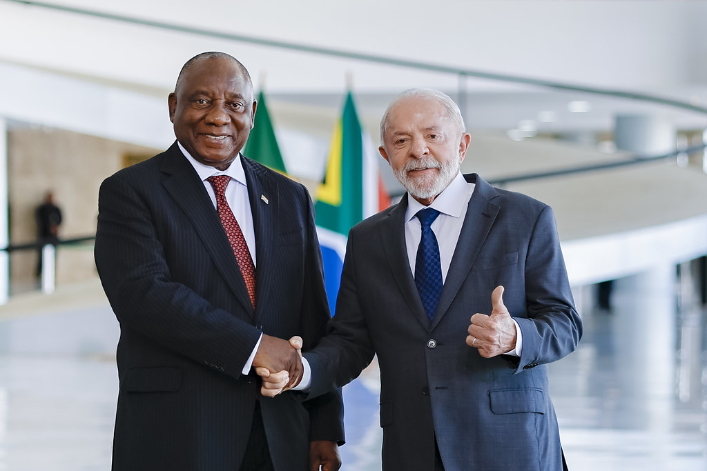 Presidente da África do Sul, Cyril Ramaphosa e presidente Lula