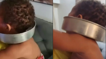 crina&ccedil;a cabe&ccedil;a presa em forma