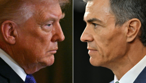 Presidente dos EUA, Donald Trump, e primeiro-ministro da Espanha, Pedro Sánchez