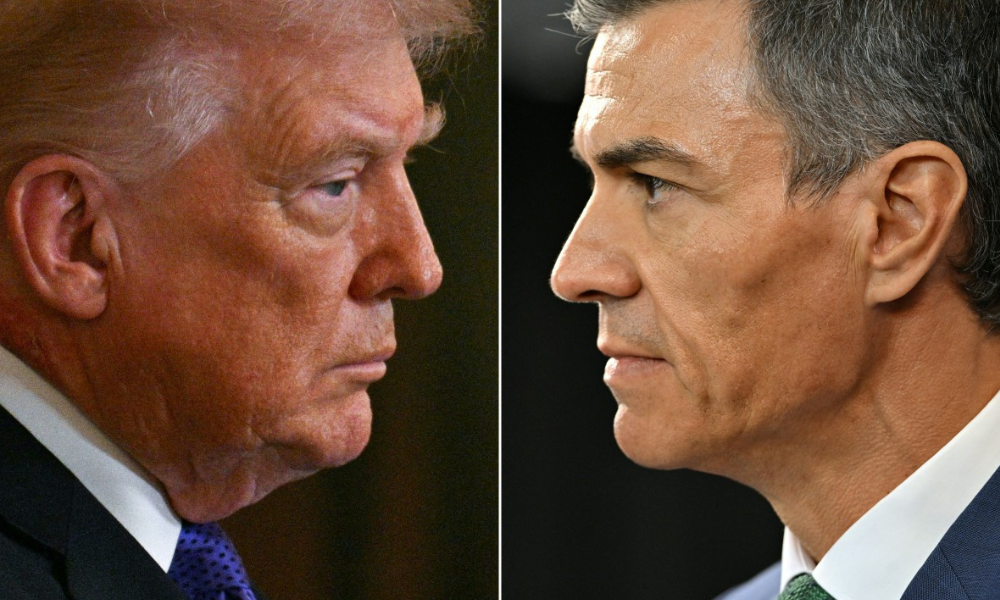 Presidente dos EUA, Donald Trump, e primeiro-ministro da Espanha, Pedro Sánchez