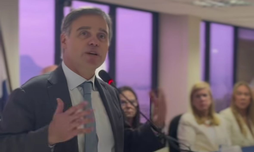 Ministro do STF André Mendonça, durante palestra na Ordem dos Advogados do Brasil no Rio de Janeiro (OAB-RJ)