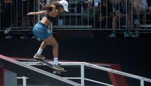 SP - MUNDIAL/SKATE/2026 - ESPORTES - O Mundial de Skate aconteceu neste domingo (8) no Parque Cândido Portinari, em São Paulo. Na foto, a final feminina do street, com Rayssa Leal. 08/03/2026 - Foto: VINCENT BOSSON/FOTOARENA/FOTOARENA/ESTADÃO CONTEÚDO