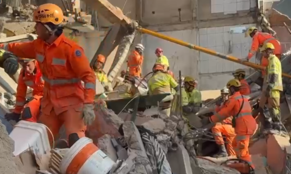 Asilo desaba em Belo Horizonte e deixa ao menos um morto; bombeiros buscam vítimas