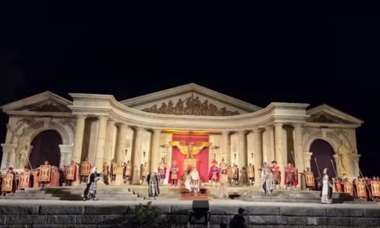Encena&ccedil;&atilde;o no espet&aacute;culo da Paix&atilde;o de Cristo de Nova Jerusal&eacute;m &mdash; Foto: Divulga&ccedil;&atilde;o