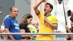 Nikolas em ato na Avenida Paulista