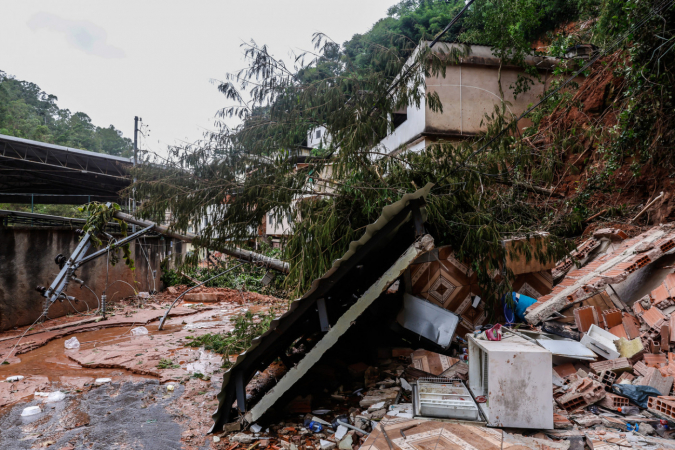 01/03/2026 - Juiz de Fora(MG) - Bairro Três Moinhos, um dos mais afetados pelas fortes chuvas com deslizamentos, desmoronamentos e desalojados