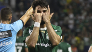 Flaco Lopez durante a partida entre Palmeiras (SP) e Mirassol (SP), válida pela sexta rodada do Campeonato Brasileiro 2026