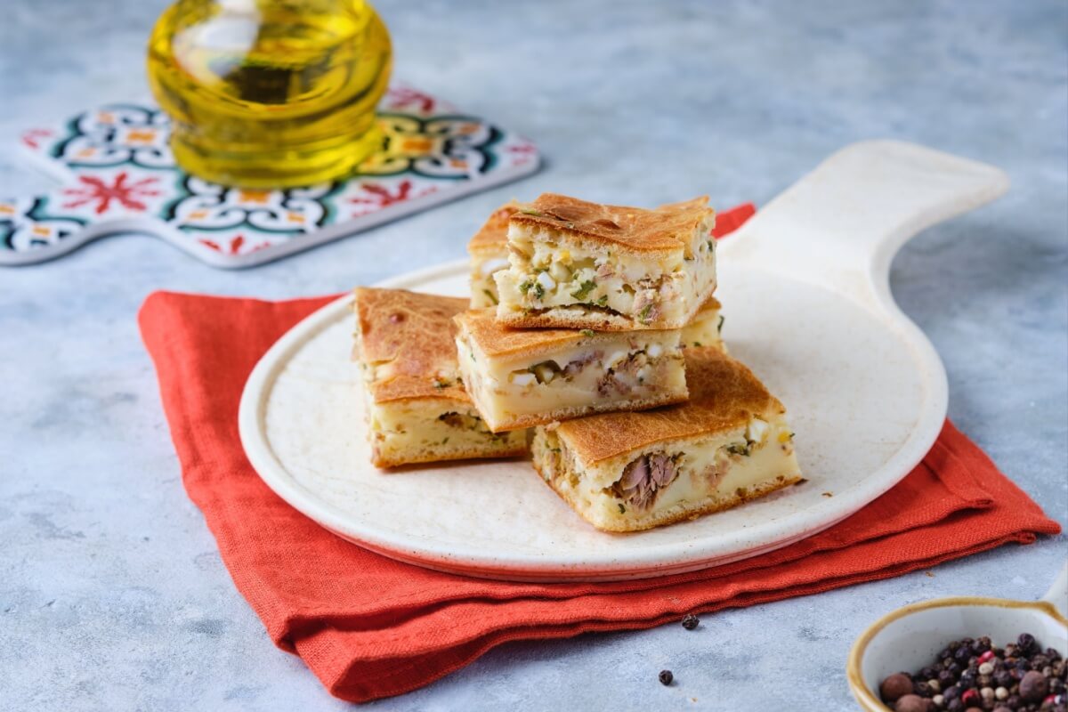 Torta de atum com ovo 