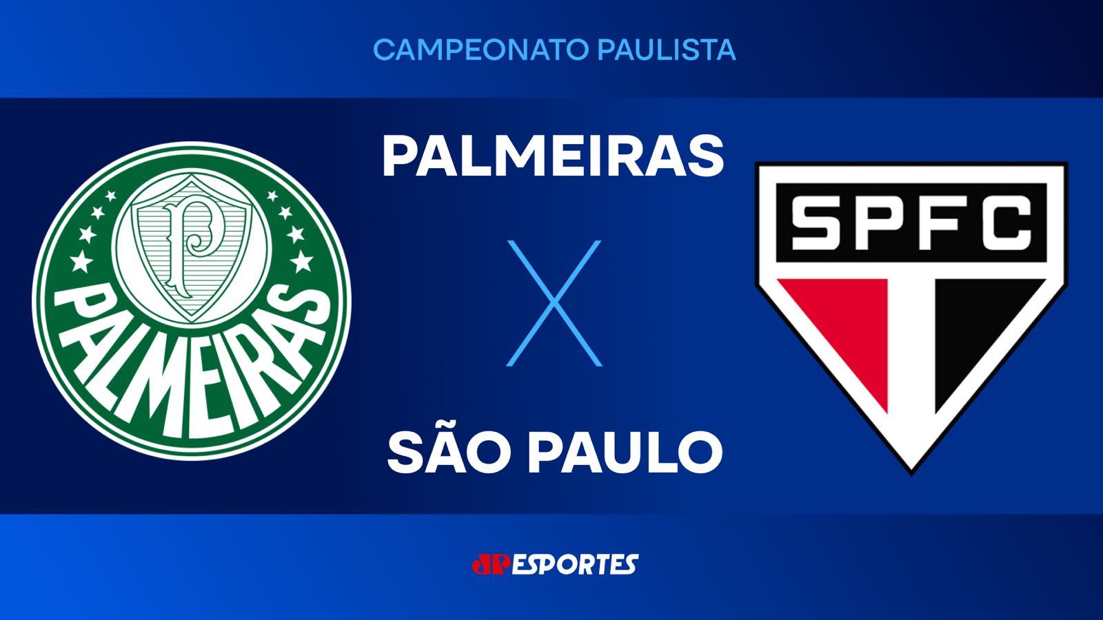 Arte da Jovem Pan para jogo Palmeiras x São Paulo