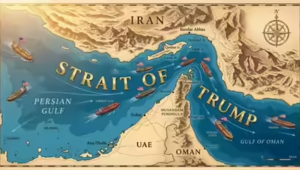 Presidente dos EUA reposta montagem de Ormuz como ‘Estreito de Trump’