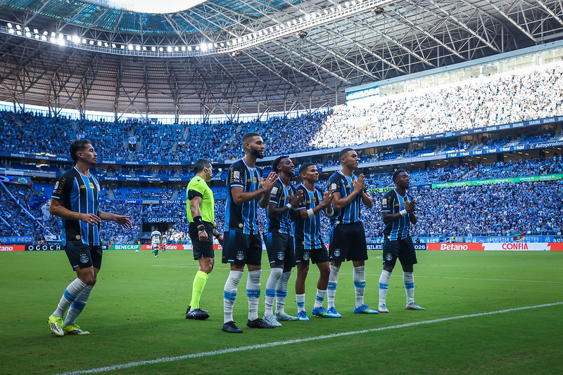 Grêmio em partida contra Coritiba pelo Brasileirão 2026