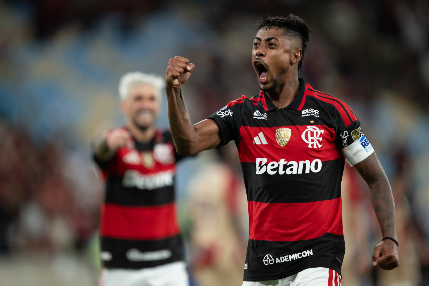 Bruno Henrique, do Flamengo, durante partida contra Independiente Medellín pela Libertadores 2026
