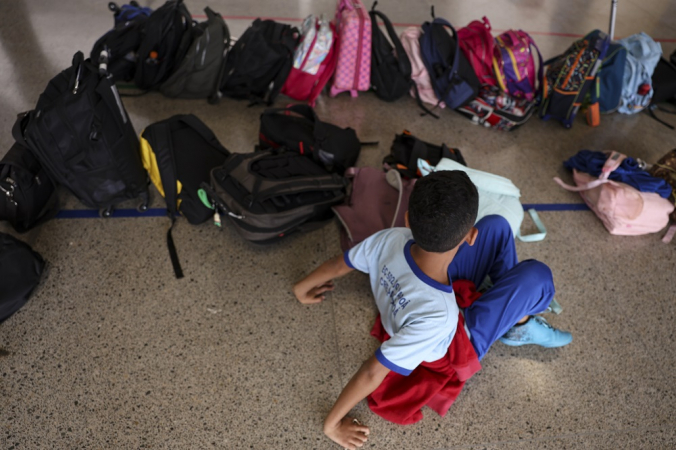 Aluno de escola no Itapuã, região administrativa do Distrito Federal