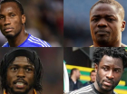 Artilheiros da Costa do Marfim na Copa do Mundo Didier Drogba, Aruna Dindane, Gervinho e Wilfried Bony
