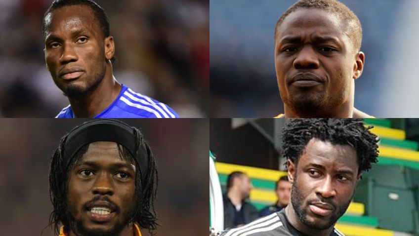 Artilheiros da Costa do Marfim na Copa do Mundo Didier Drogba, Aruna Dindane, Gervinho e Wilfried Bony
