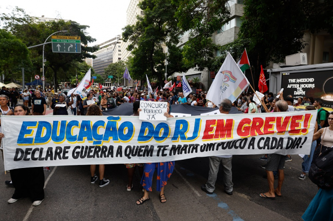 Greve de professores no RJ