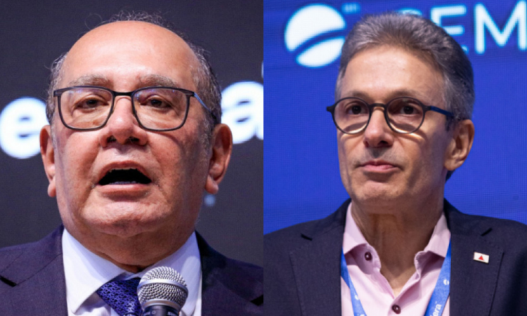 Ministro do STF Gilmar Mendes e o ex-governador de Minas Gerais Romeu Zema (Novo)