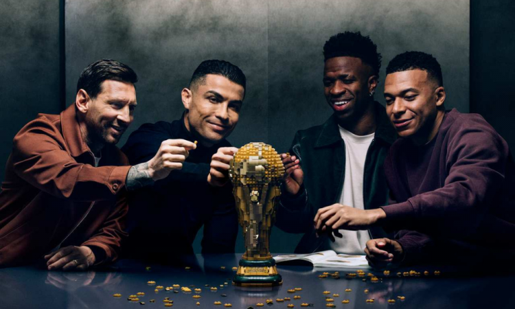Lego lança comercial da Copa com Messi, CR7, Mbappé e Vini Jr.